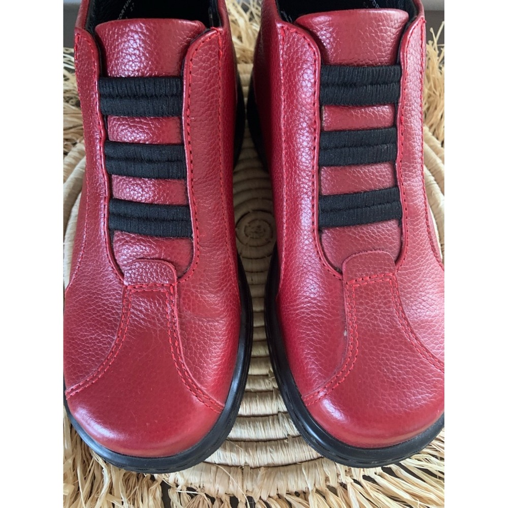 DANSKO Erin Red Leather Slip On Zip Up Leather Ankle Boots 37 - Picture 4 of 16